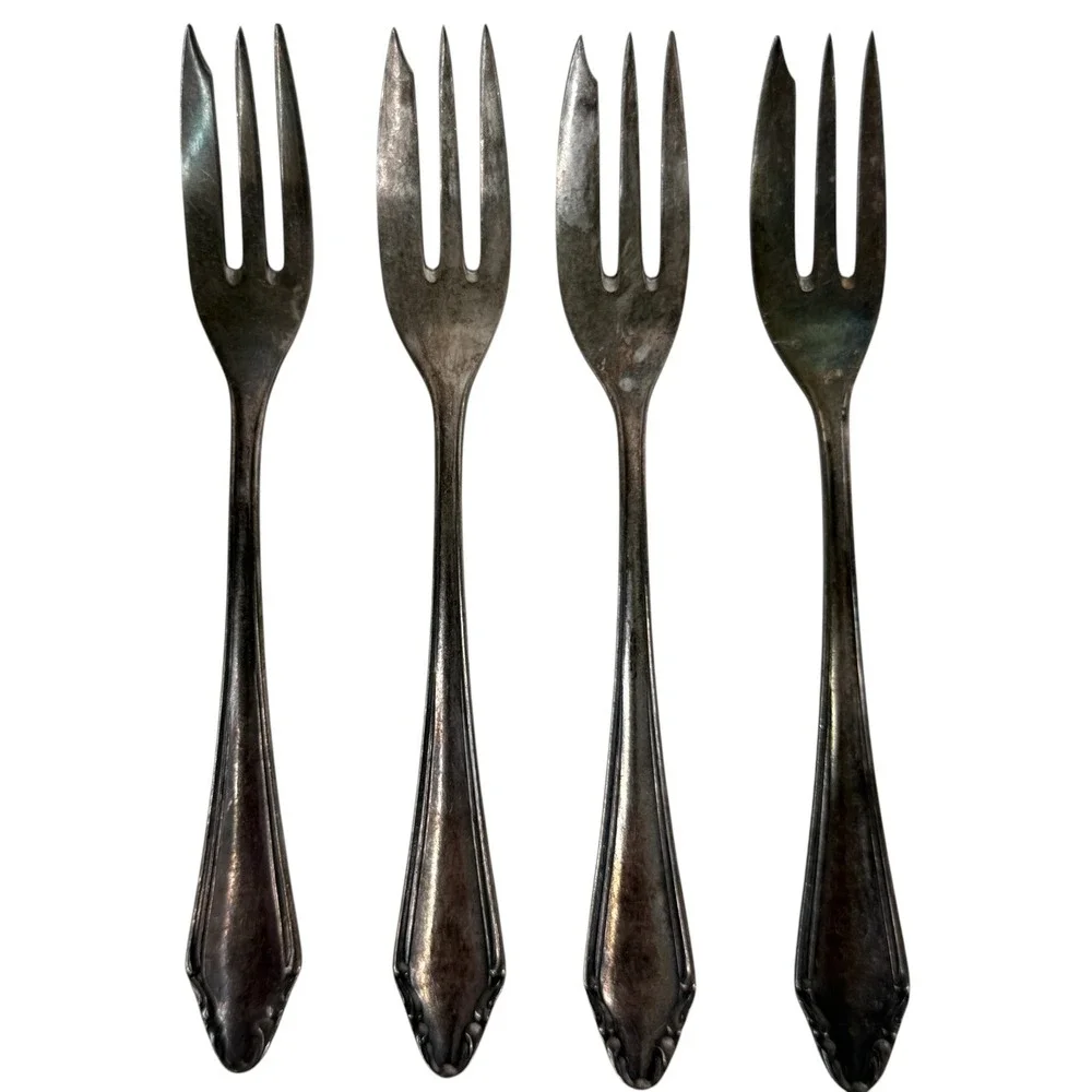 10 Walter Breuker W&B 100 Rostfrei Fork Set Silverplate Vintage Dinner & Dessert
